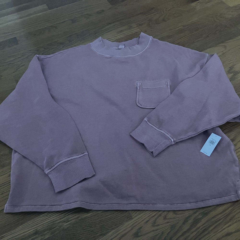 Old Navy Mauve Lightweight Mockneck Sweatshirt
